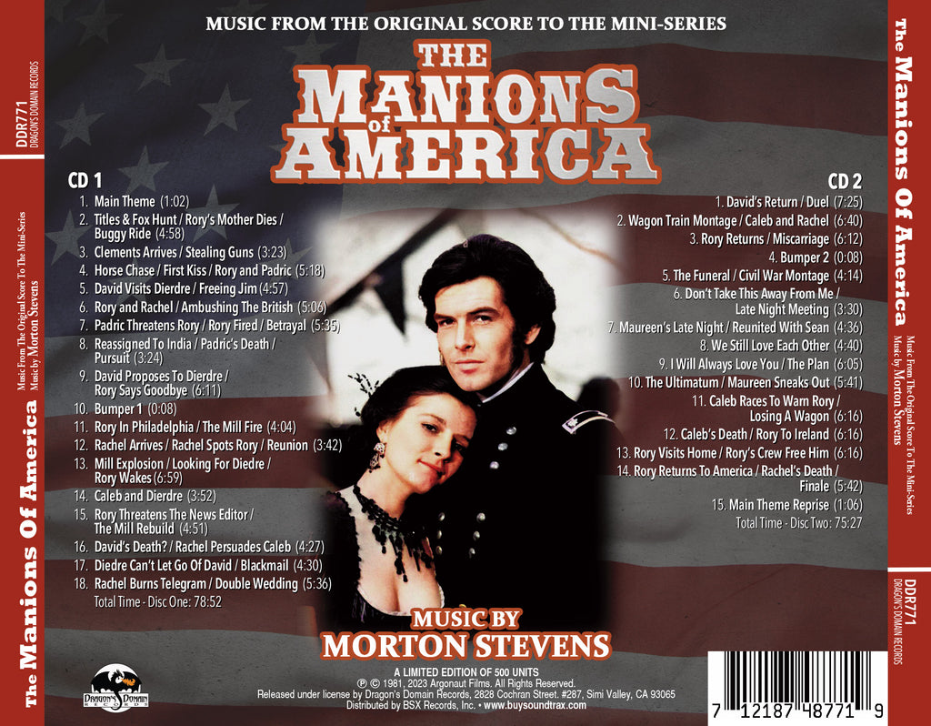 THE MANIONS OF AMERICA Original Score From The Television Mini
