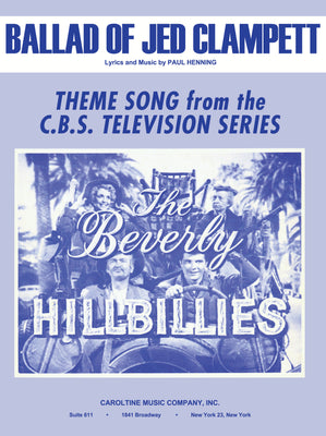 THE BEVERLY HILLBILLIES - THE BALLAD OF JED CLAMPETT - Sheet Music By Paul Henning.