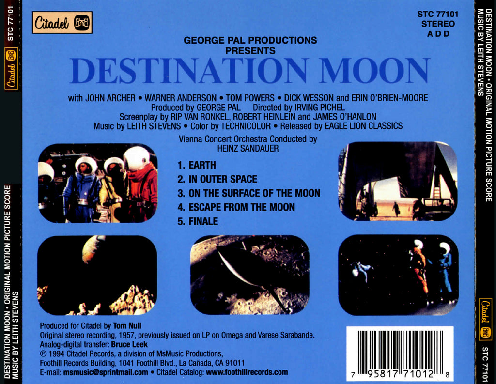 Destination Moon DESTINATION MOON - Original Soundtrack by Leith Stevens | Buysoundtrax