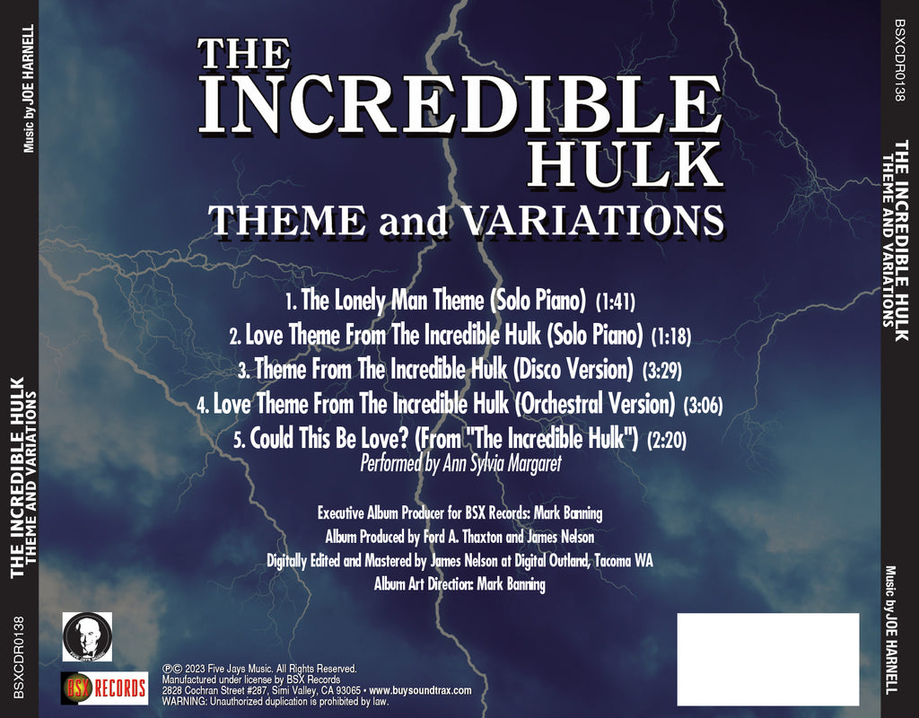 The Incredible Hulk Theme and Variations Buysoundtrax